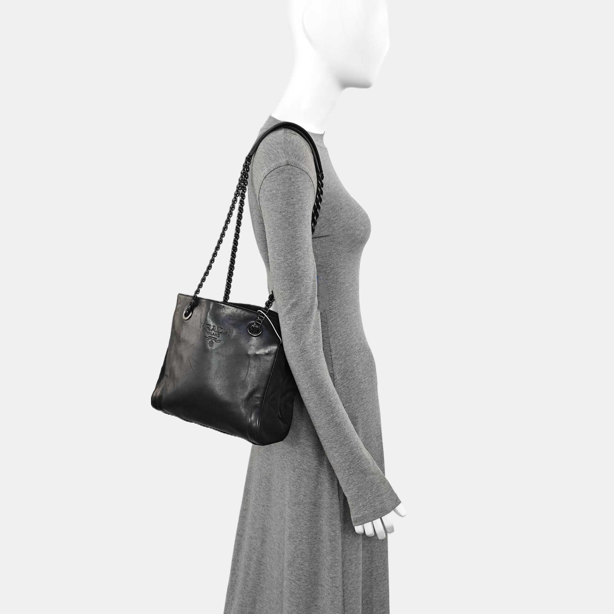 Leather Tote Bag Black