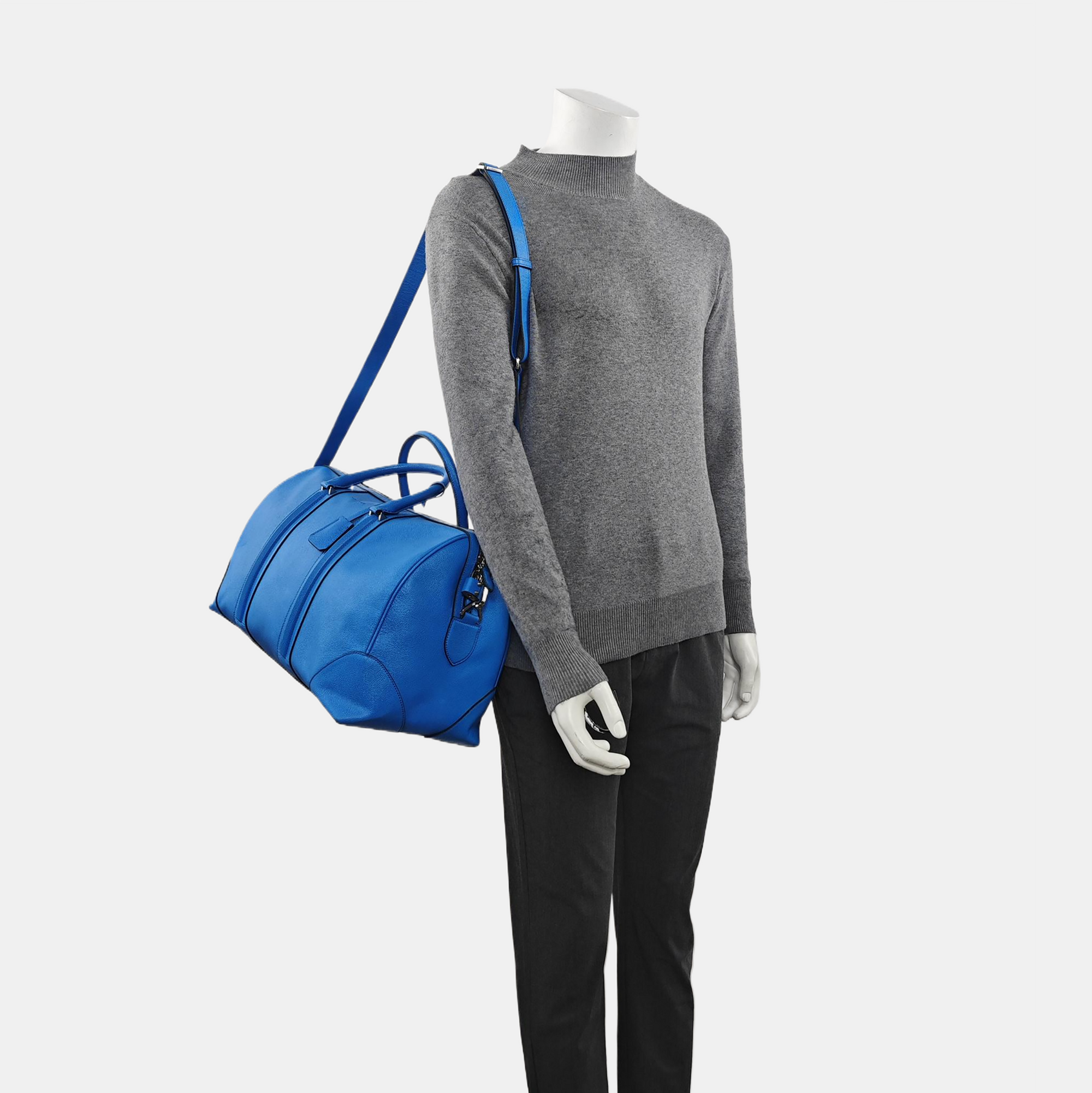 Calfskin Shoulder Bag Blue