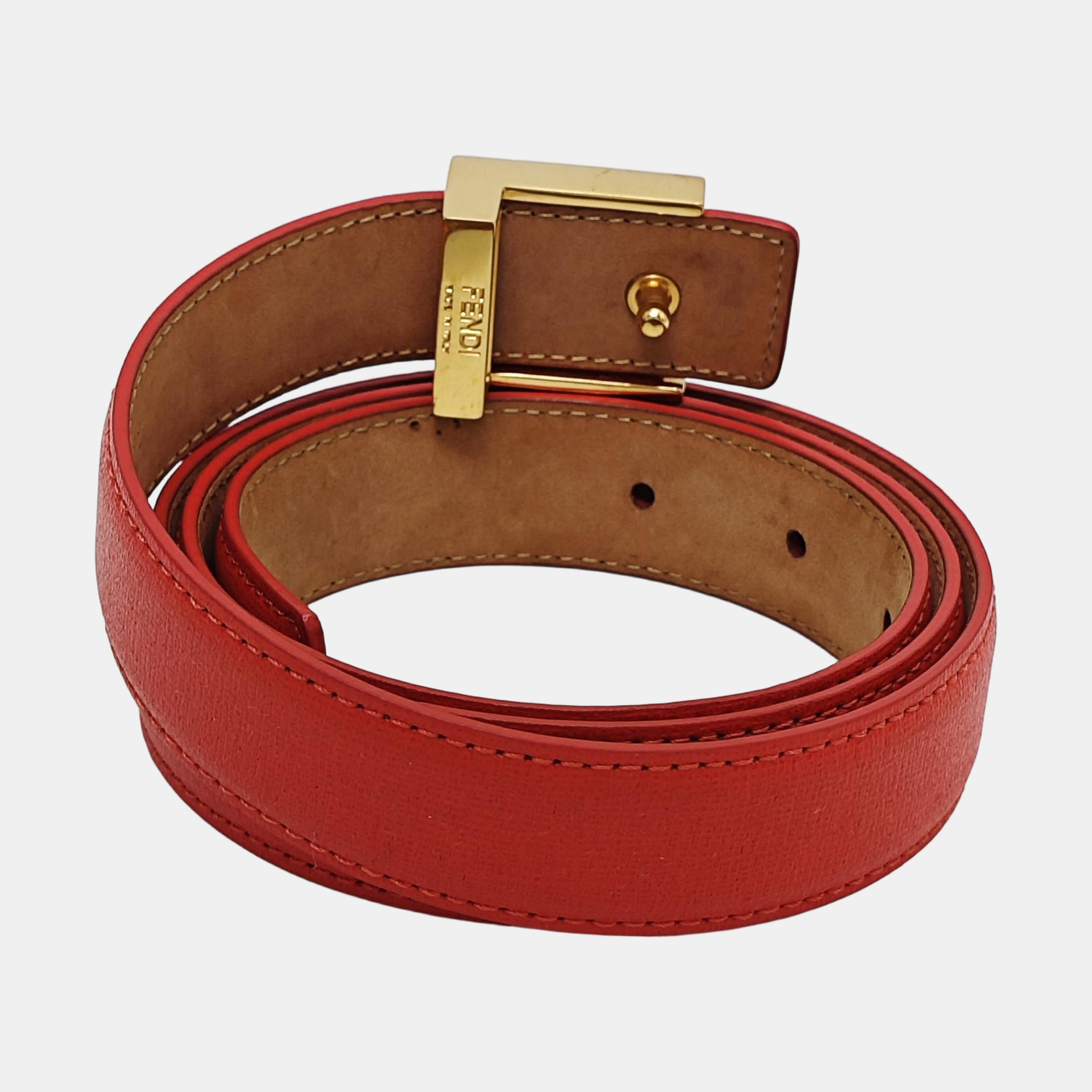 Leather Belt Orange