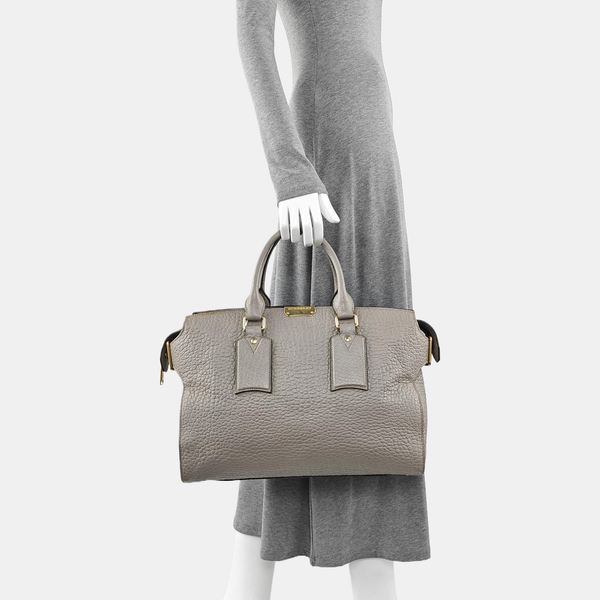 Calfskin Shoulder Bag Gray