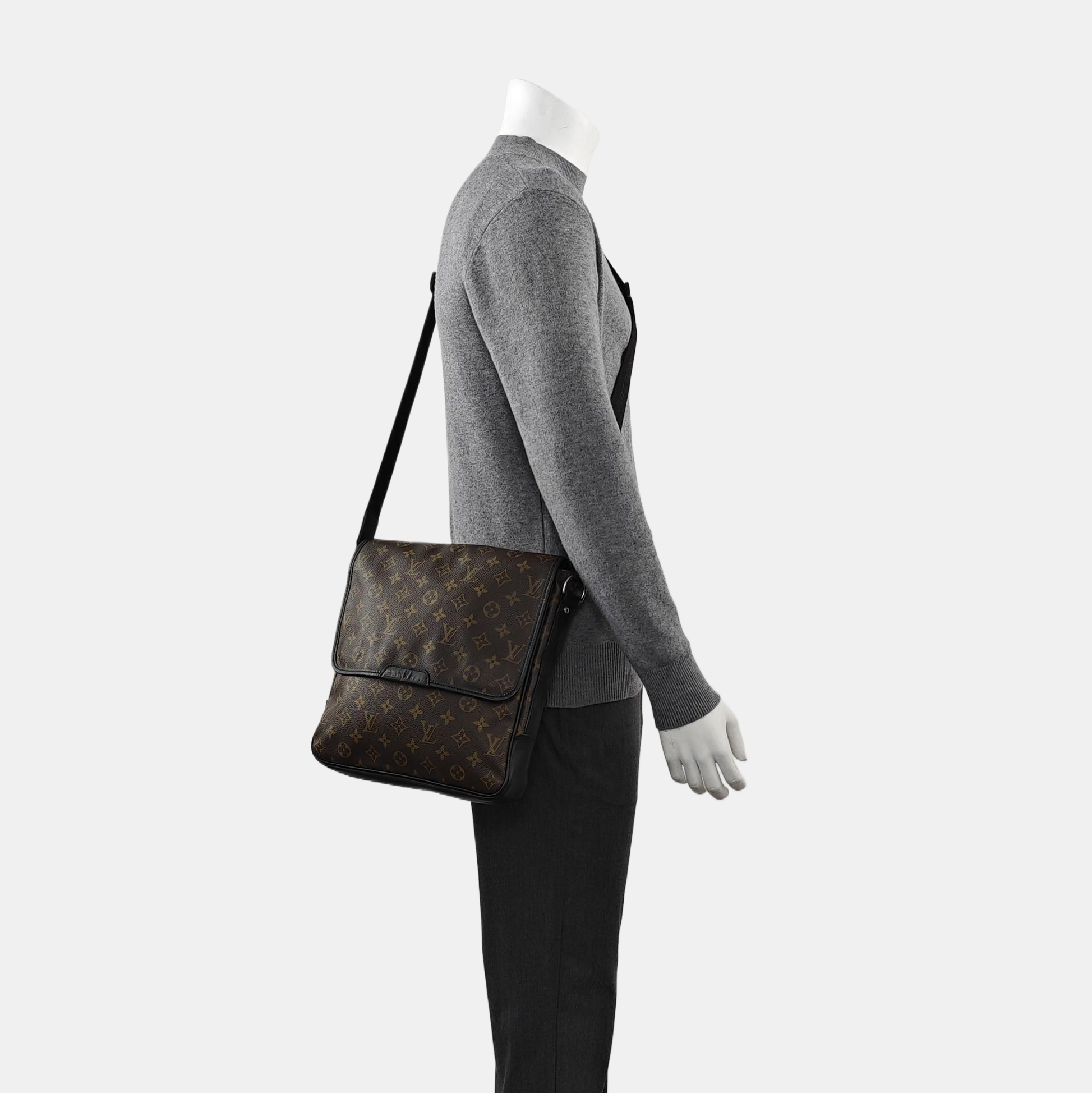 Monogram Coated Canvas Shoulder Bag Brown