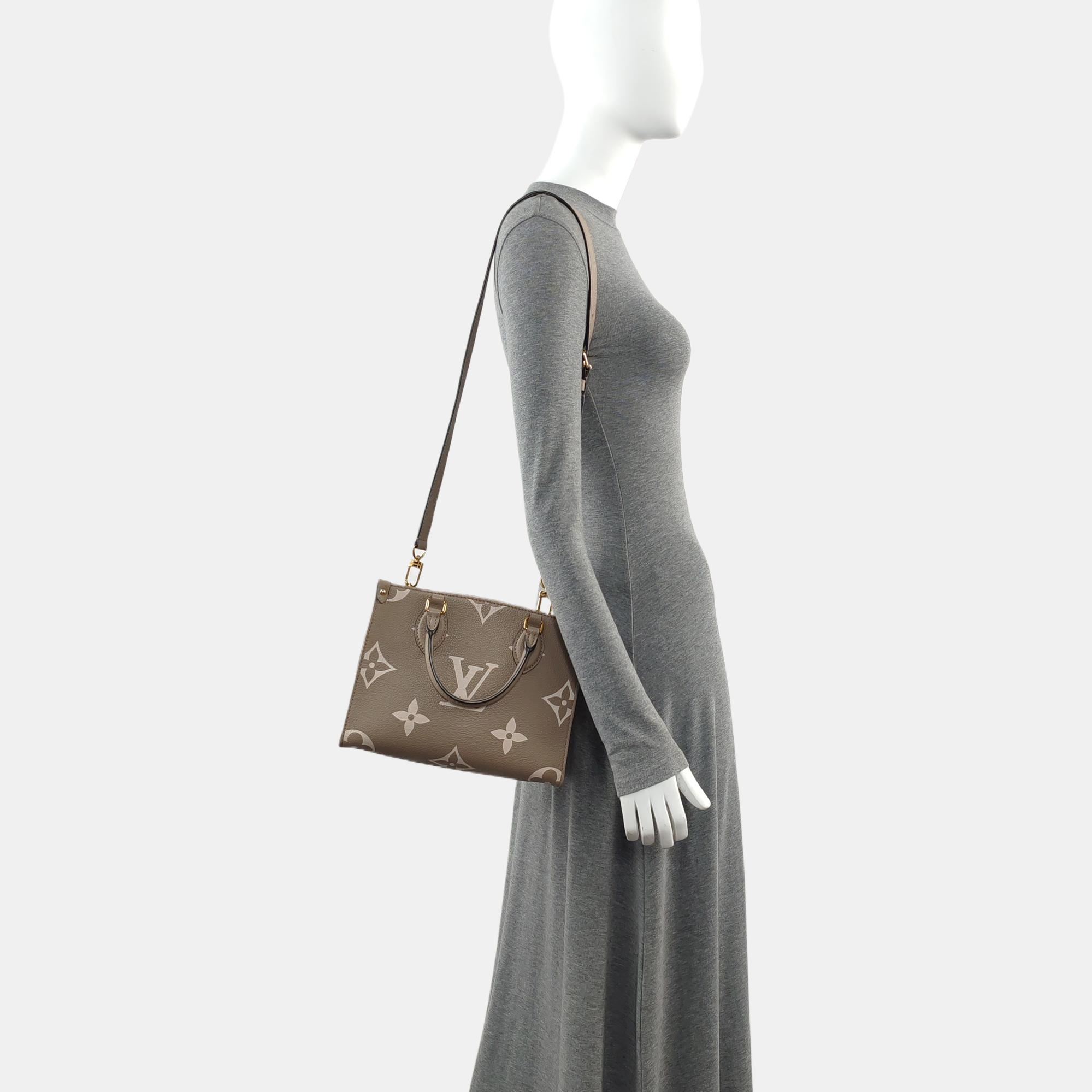 ONTHEGO PM Monogram Calfskin Gray