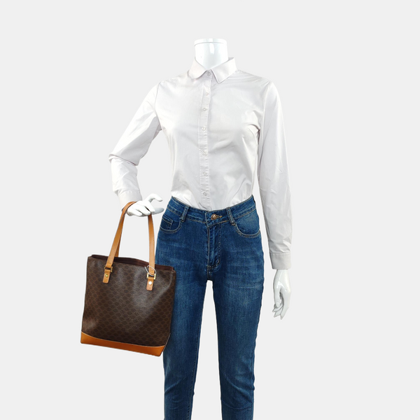 MACADAM TOTE Coated Canvas Brown