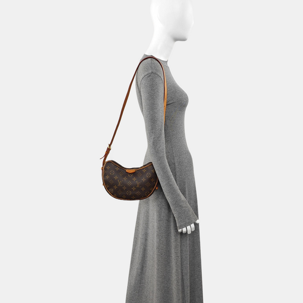 CROISSANT Monogram Coated Canvas Brown