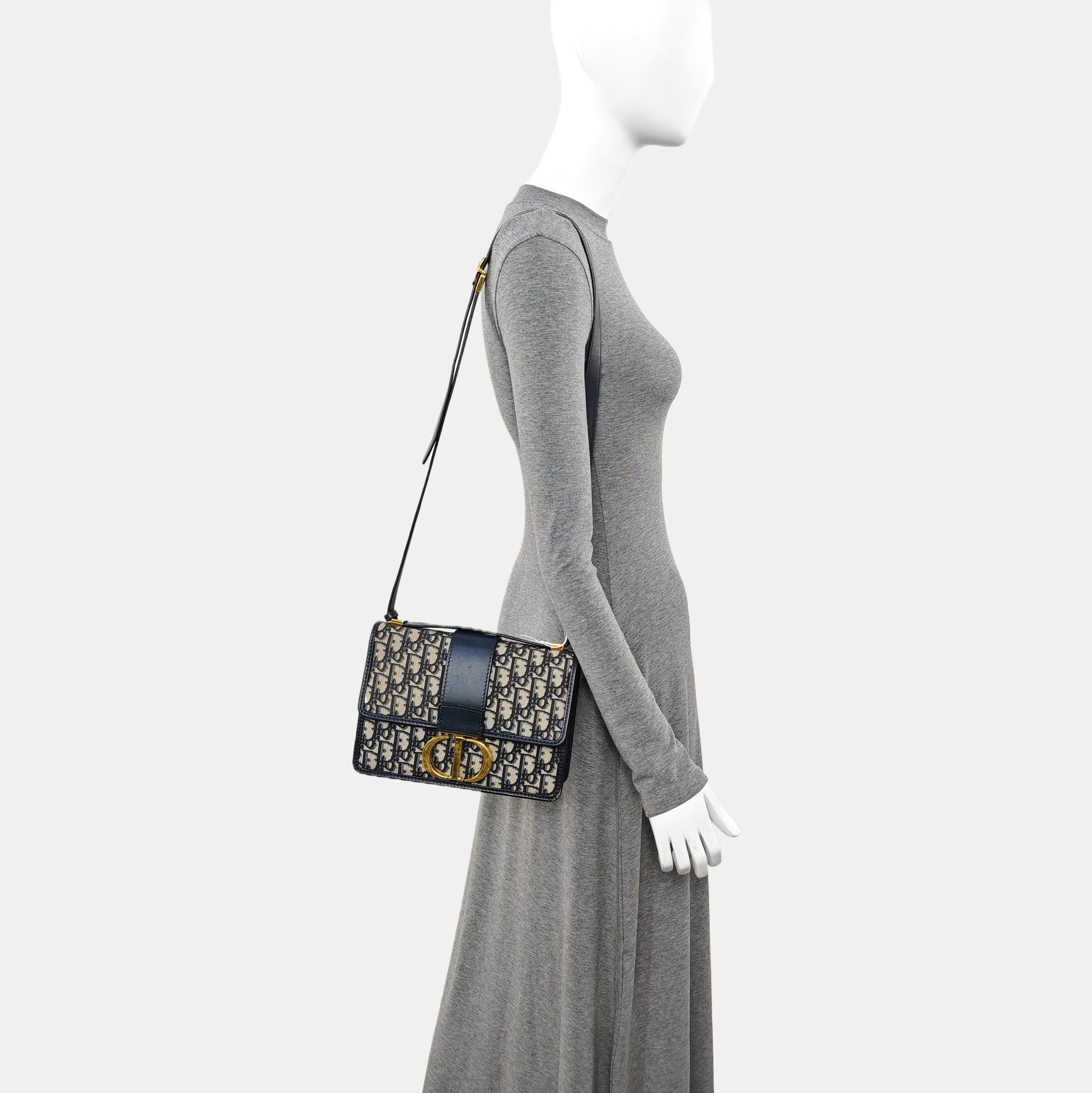 30 Montaigne Oblique Canvas Blue