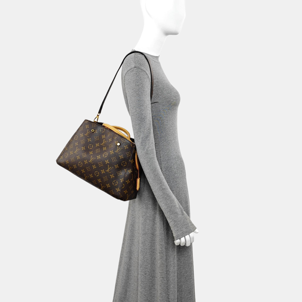 MONTAIGNE Monogram Coated Canvas Brown