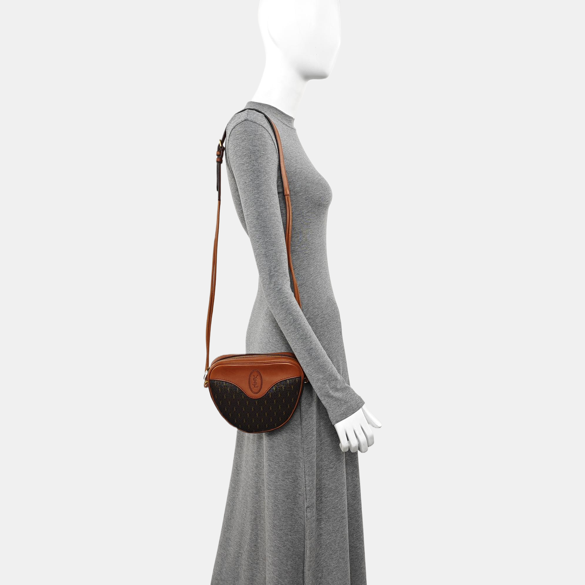 LE MONOGRAMME CŒUR Coated Canvas Brown