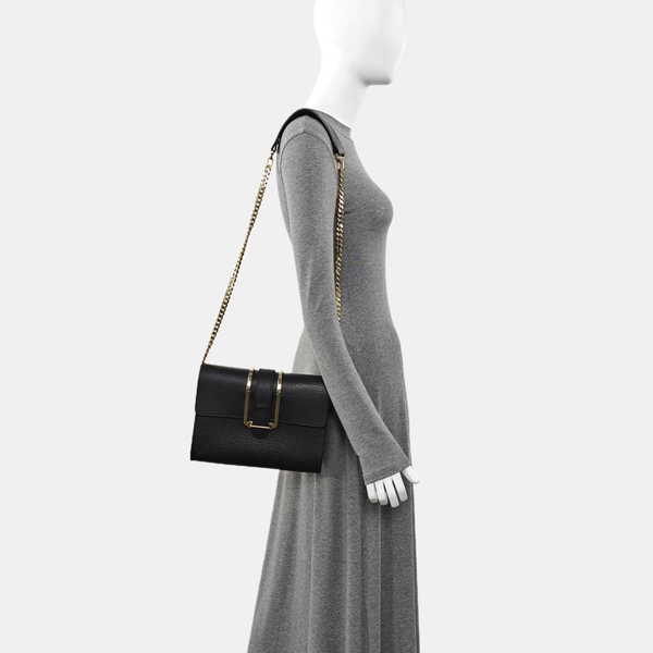 Calfskin Crossbody Bag Black