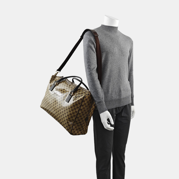 Monogram Coated Canvas Shoulder Bag Beige