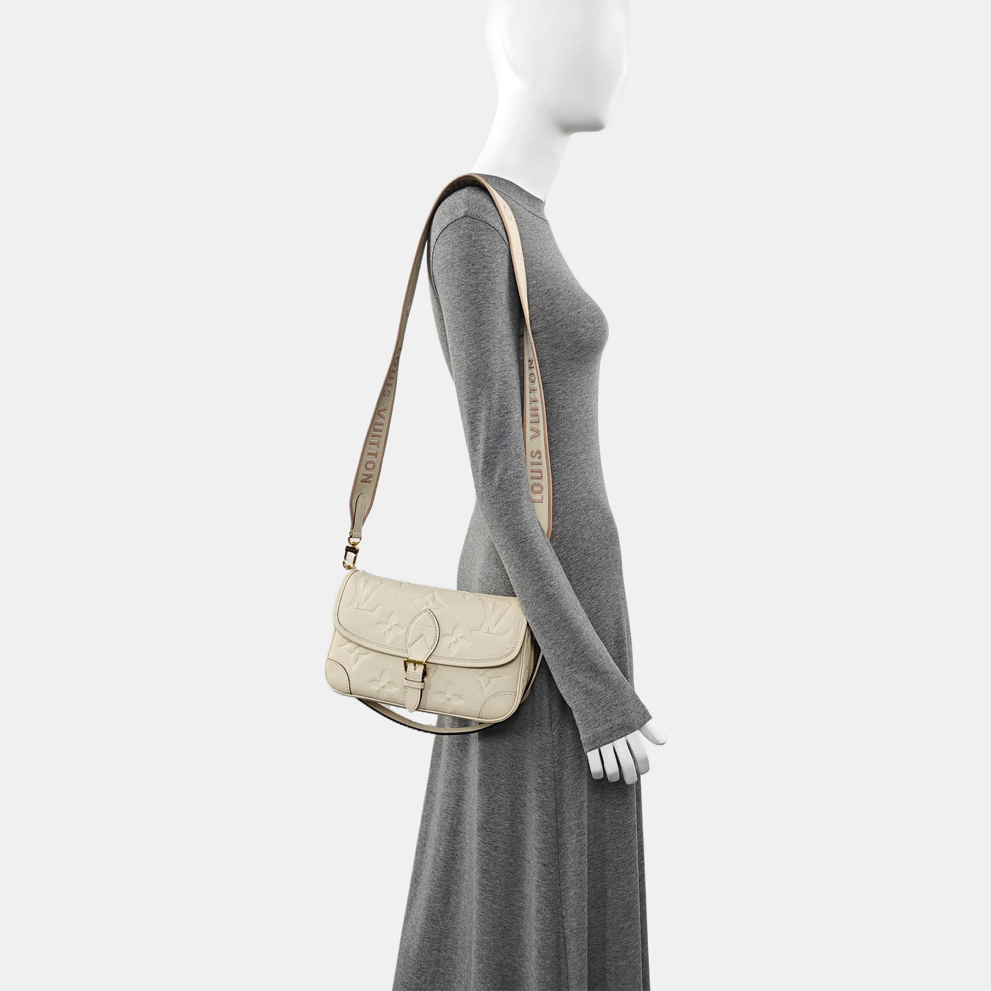 DIANE Monogram Calfskin Beige