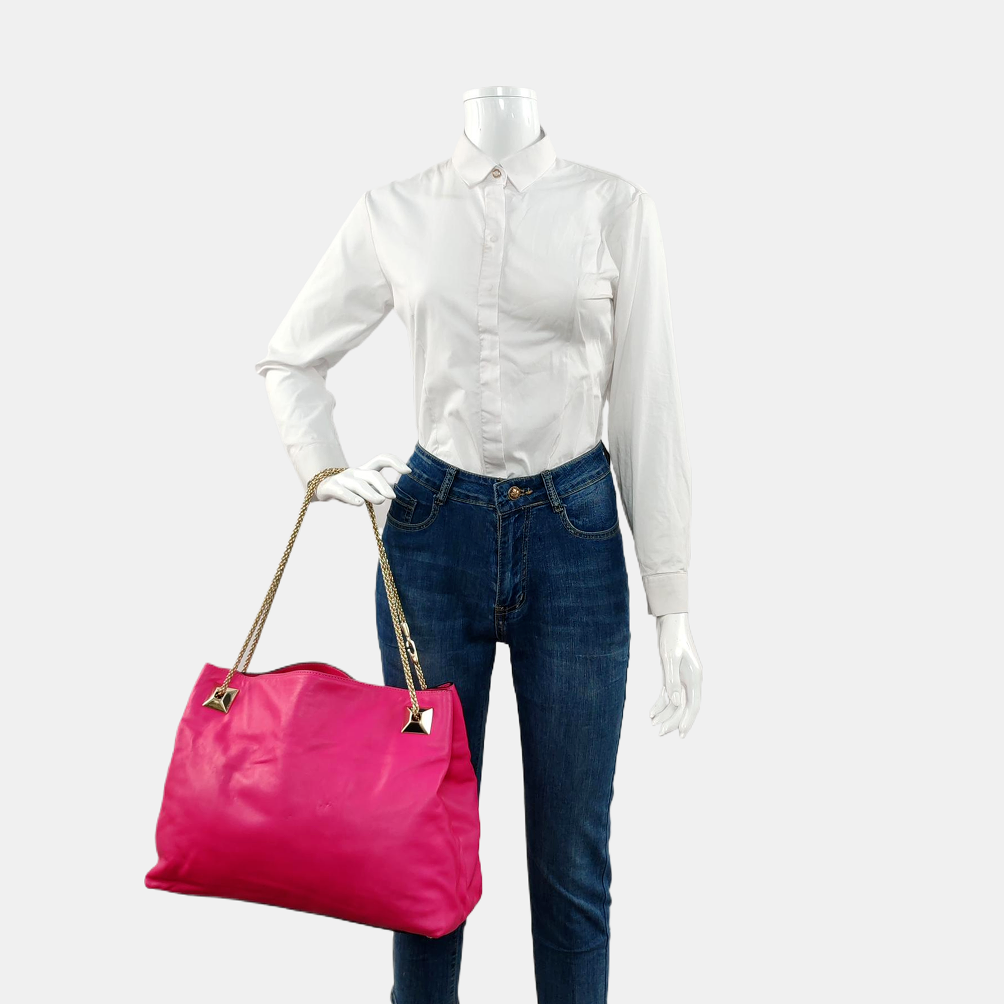 Calfskin Shoulder Bag Pink