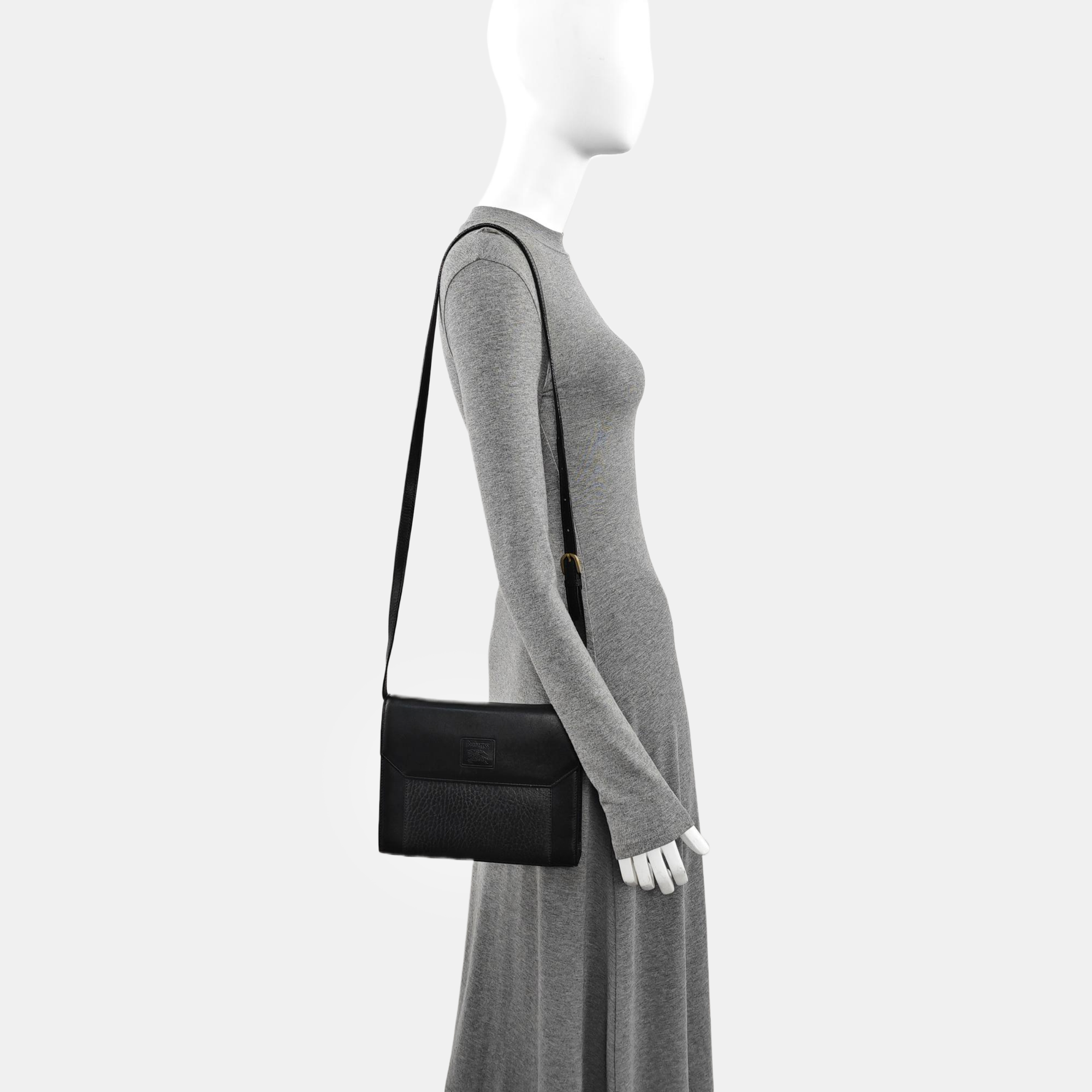 Calfskin Shoulder Bag Black