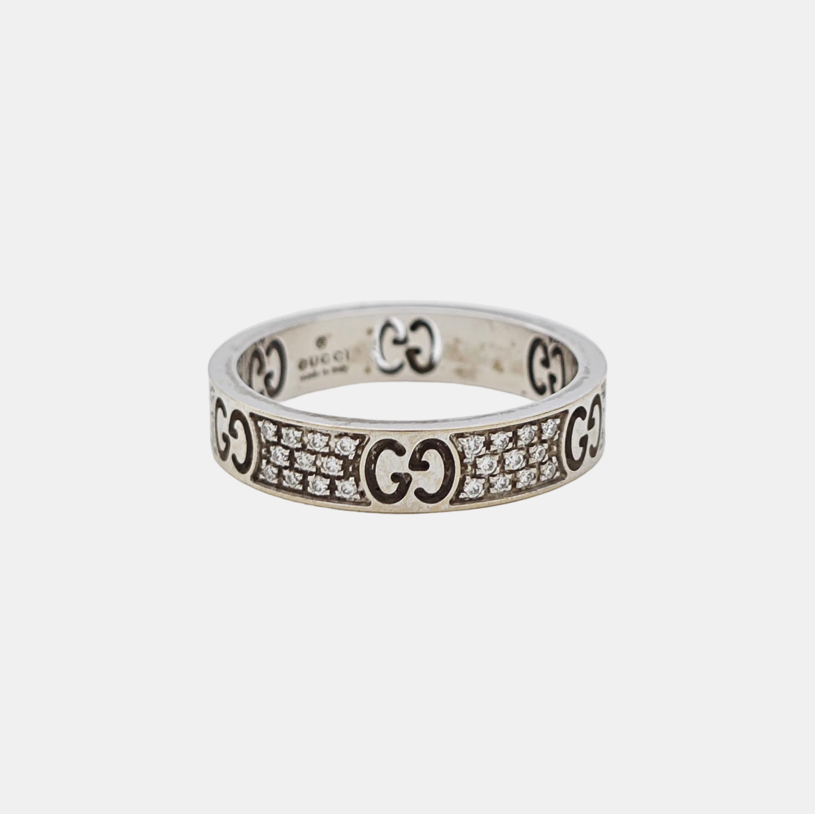 Icon 18k White Gold Silver Ring HK 15