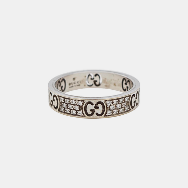 Icon 18k White Gold Silver Ring HK 15