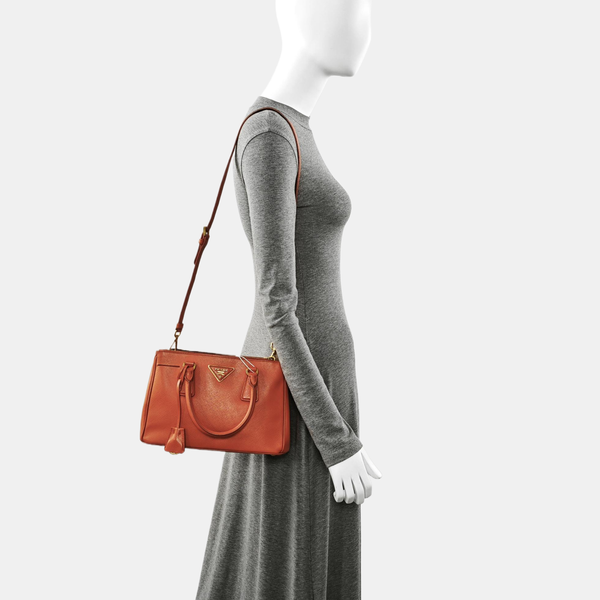 Galleria Medium Saffiano Calfskin Orange