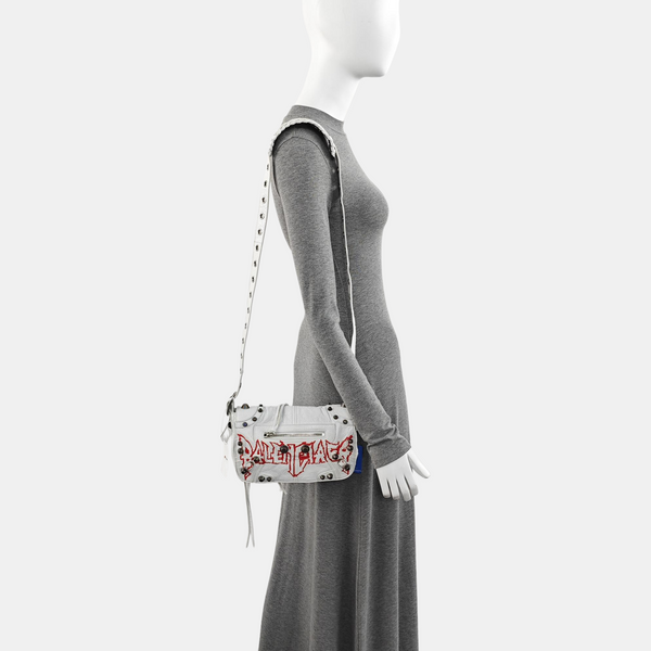 Authenticated pre-owned  Le Cagole XS Lambskin White - Shoulder Bag at Looply