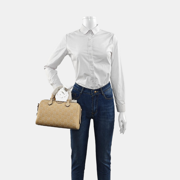 Ophidia Small Monogram Denim Beige