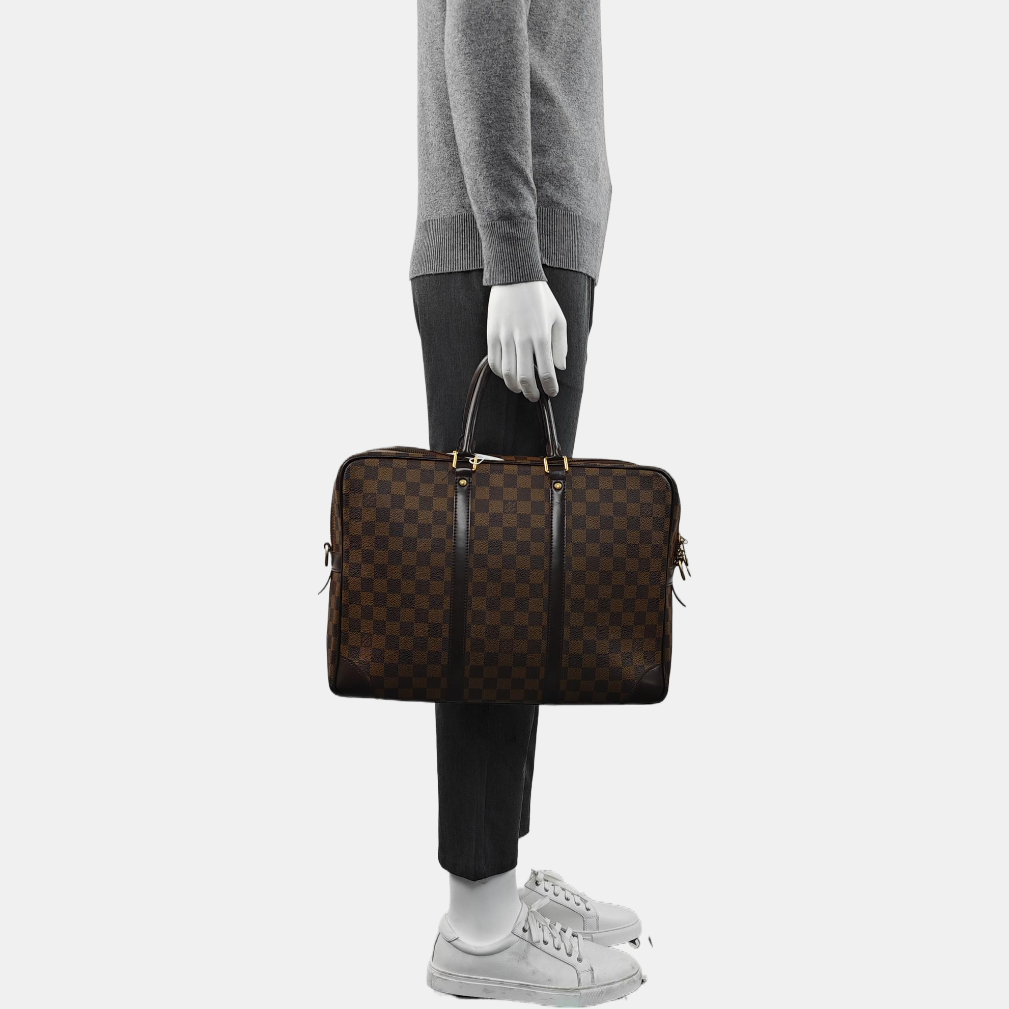 PORTE-DOCUMENTS GM Damier Ebene Coated Canvas Brown