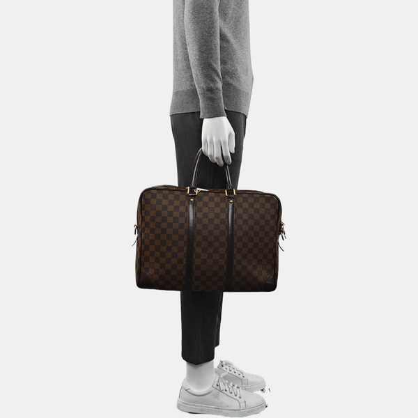 PORTE-DOCUMENTS GM Damier Ebene Coated Canvas Brown
