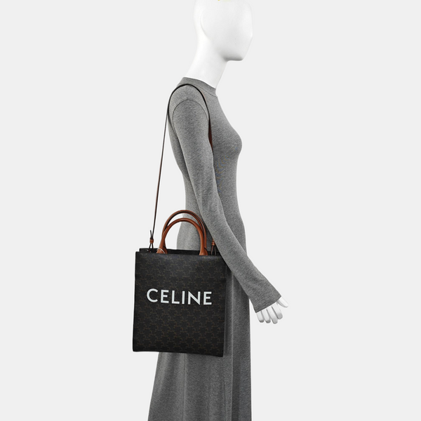 CABAS CELINE Small Coated Canvas Black