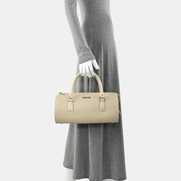 Calfskin Top Handle Bag Beige