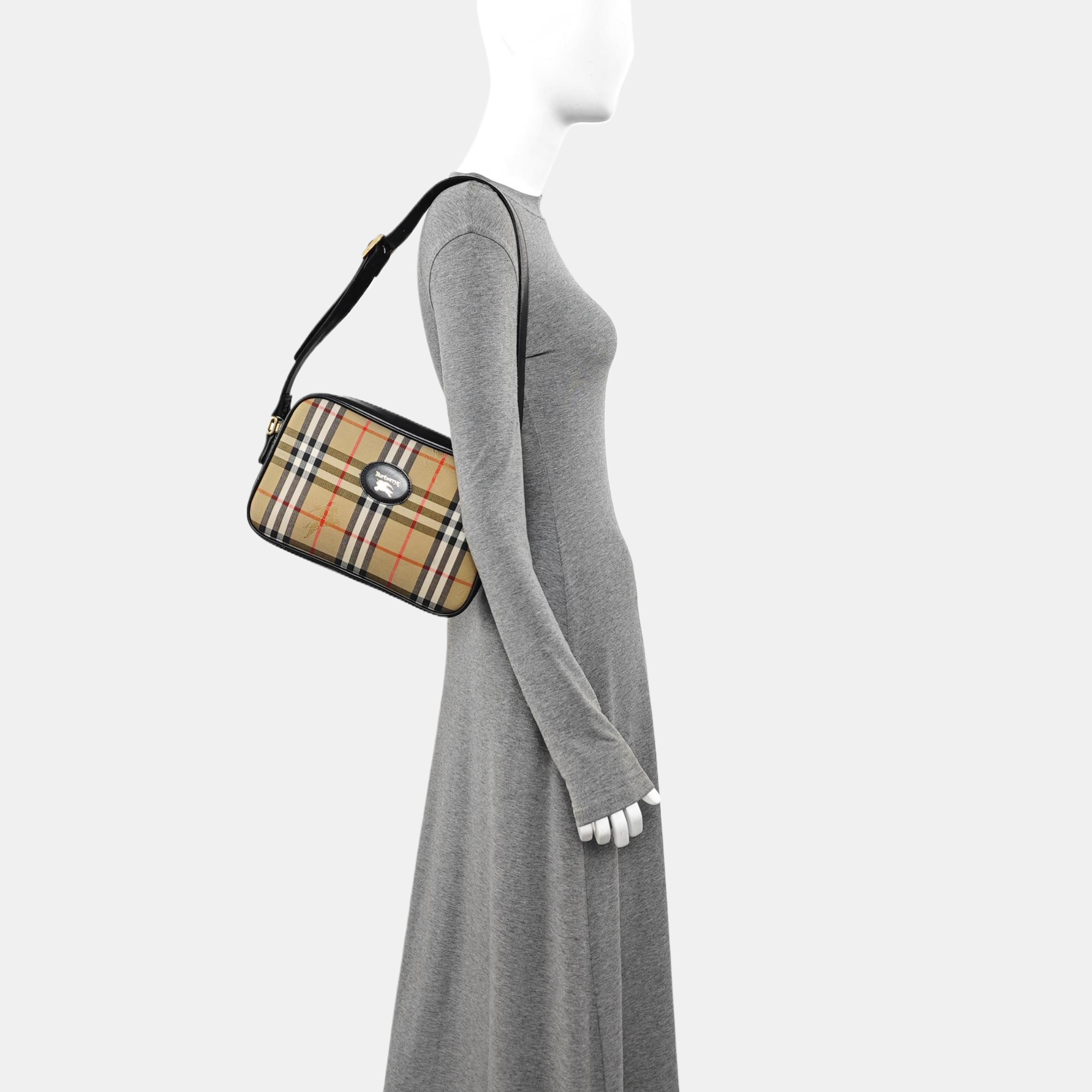 Canvas Shoulder Bag Medium Beige
