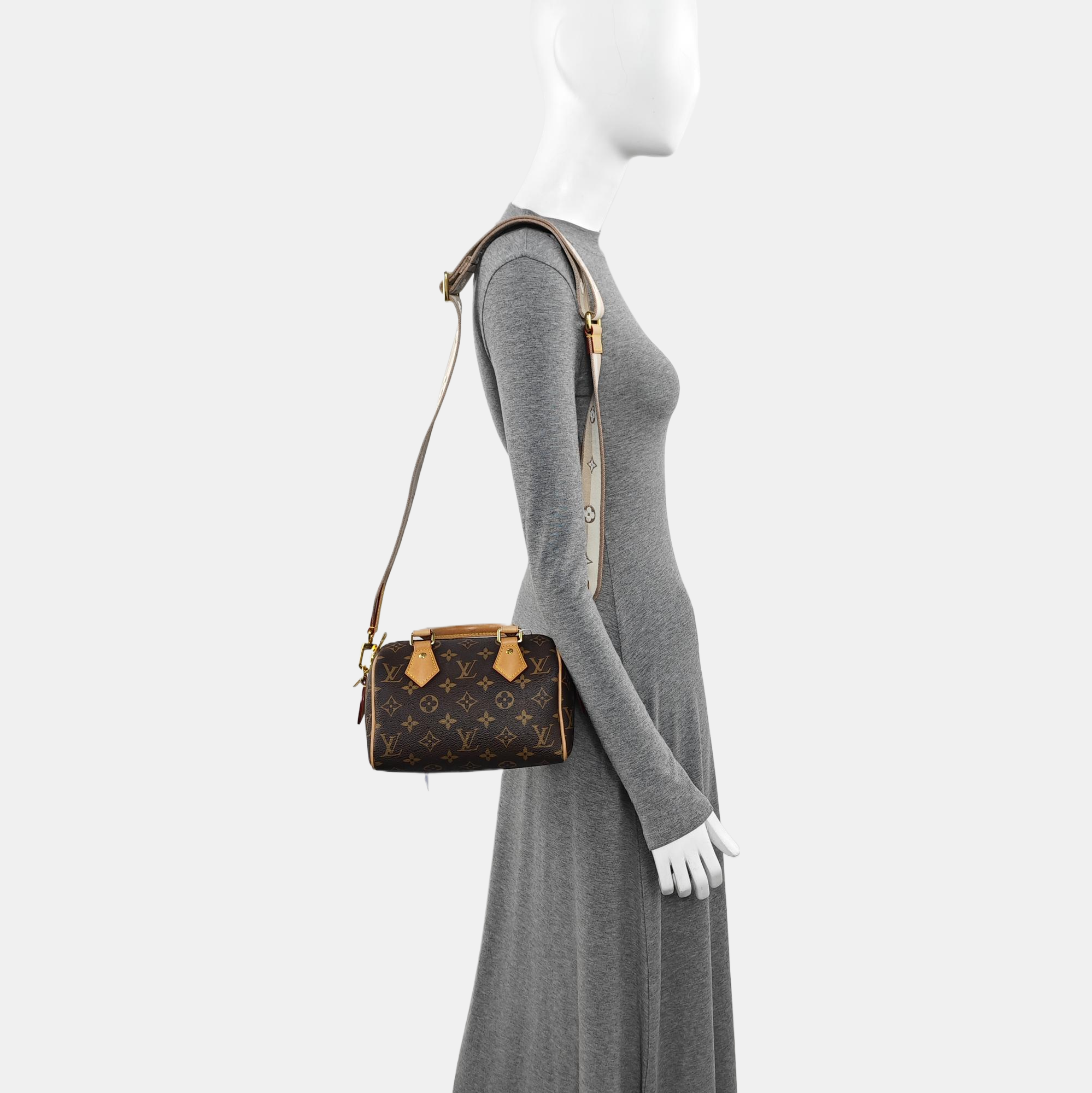 SPEEDY 20 Monogram Coated Canvas Brown