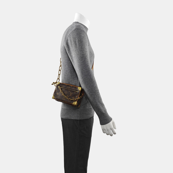 SOFT TRUNK Mini Monogram Coated Canvas Brown