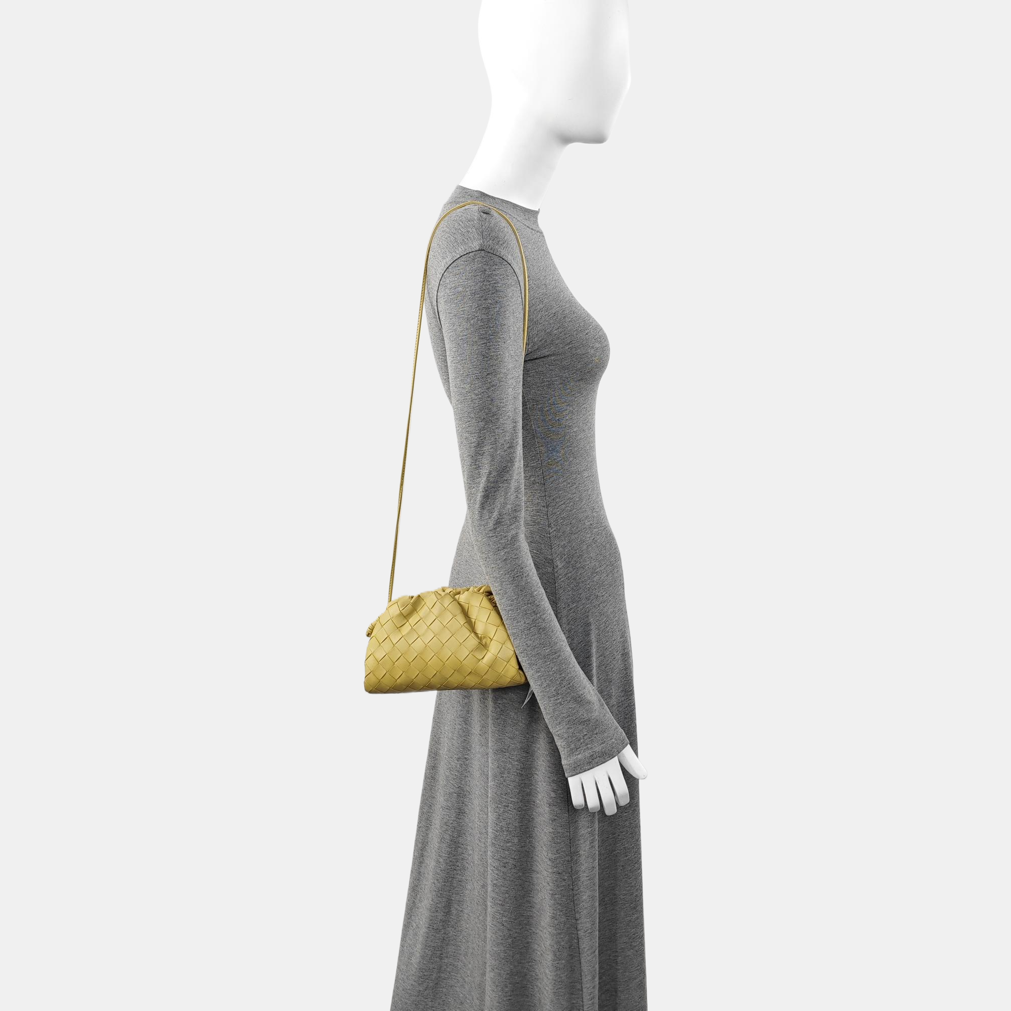 Authenticated pre-owned  The Pouch Mini Lambskin Yellow - Crossbody Bag at Looply