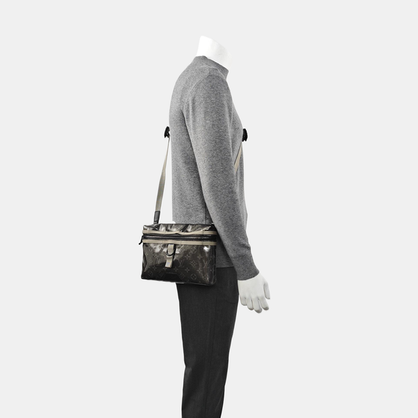 Monogram Coated Canvas Shoulder Bag PM Gray