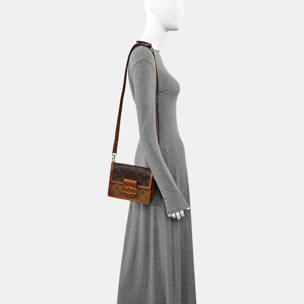 DAUPHINE Mini Monogram Coated Canvas Brown