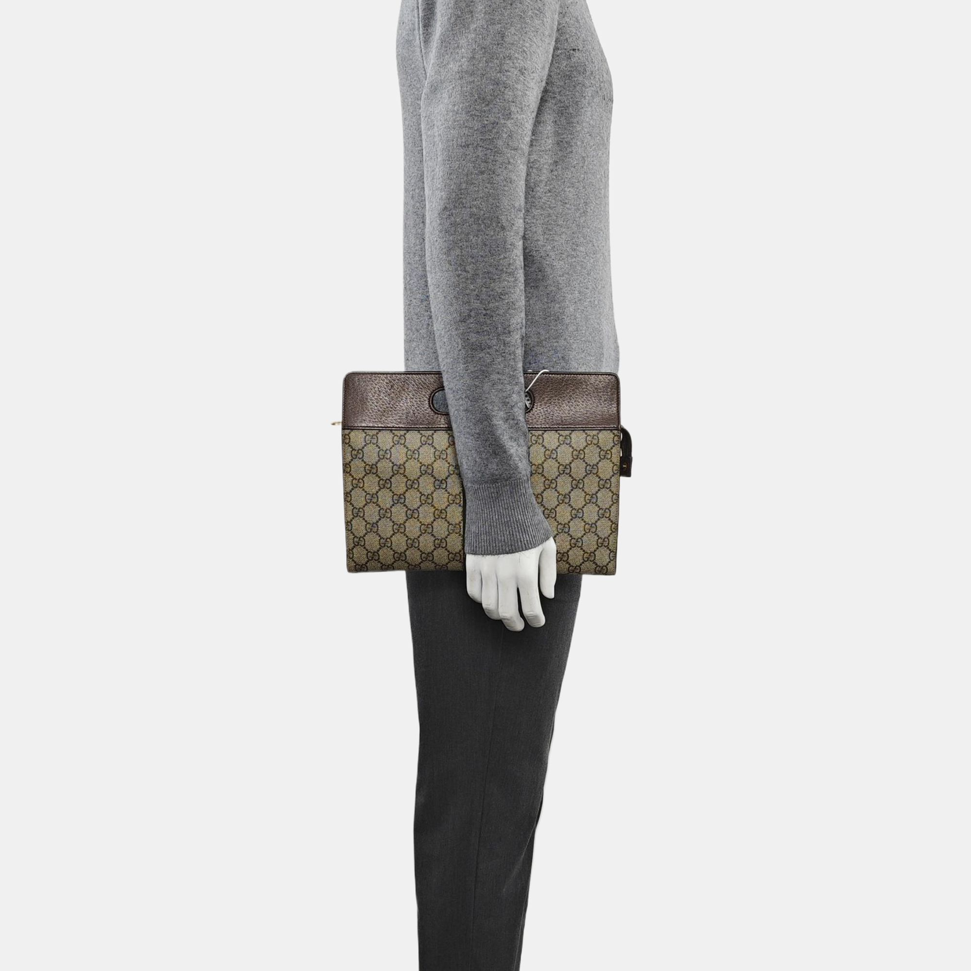 Monogram Coated Canvas Top Handle Bag Beige