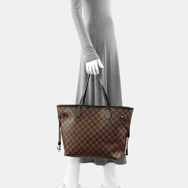 NEVERFULL MM Damier Ebene Coated Canvas Brown