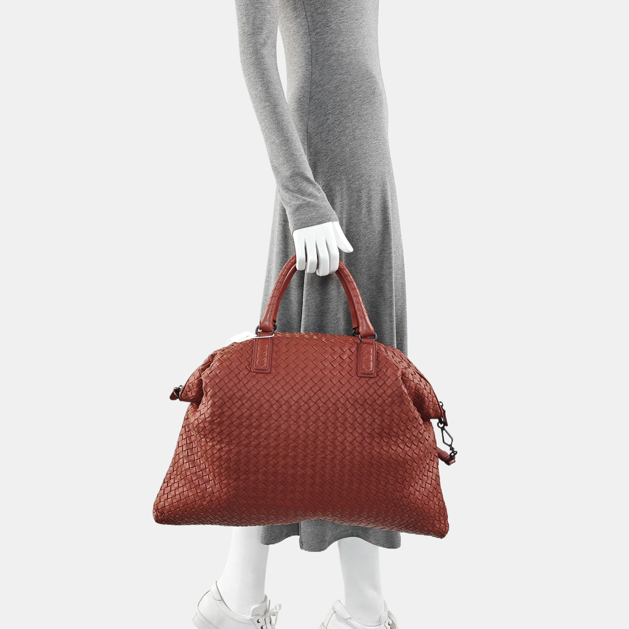 Lambskin Top Handle Bag Red