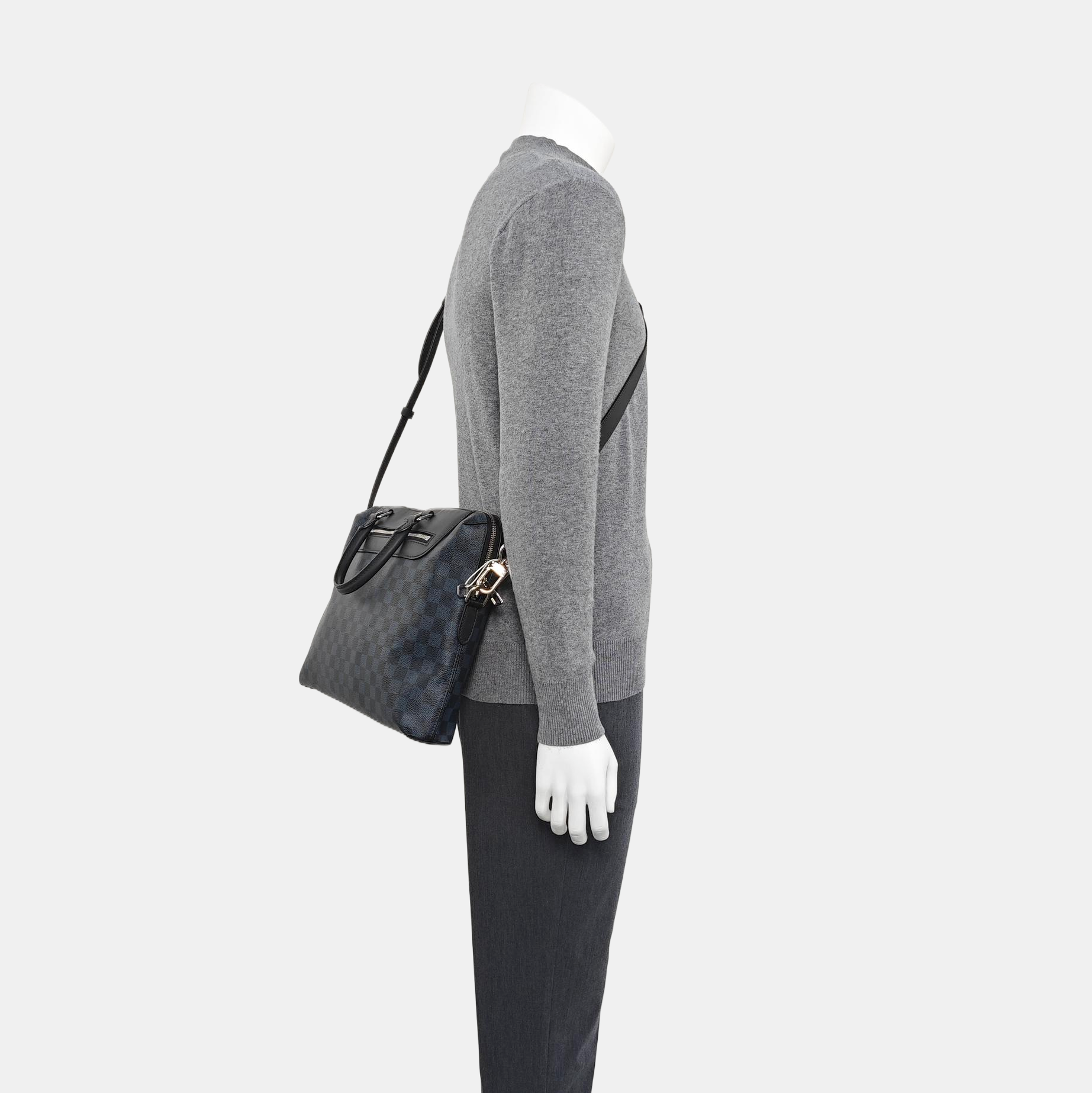 PORTE-DOCUMENTS Damier Coated Canvas Blue