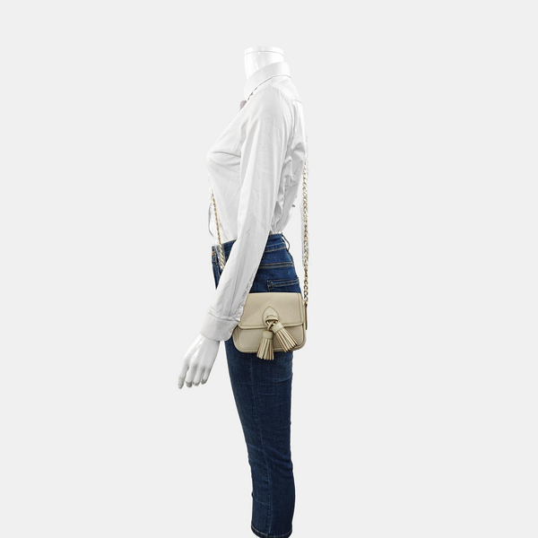 Calfskin Crossbody Bag Beige