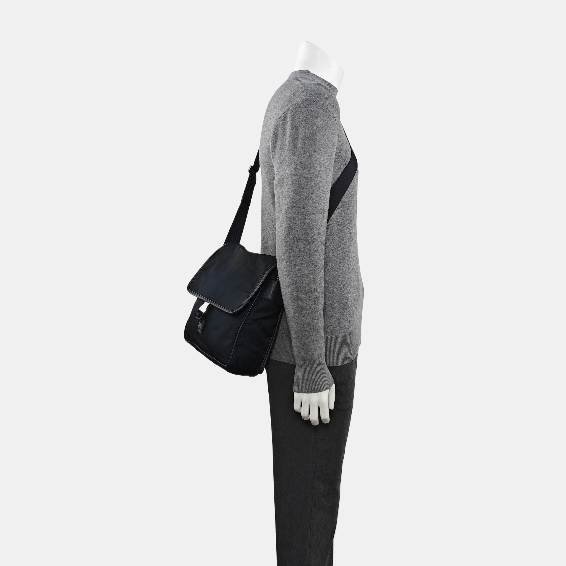 Fabric Shoulder Bag Blue