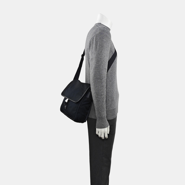 Fabric Shoulder Bag Blue
