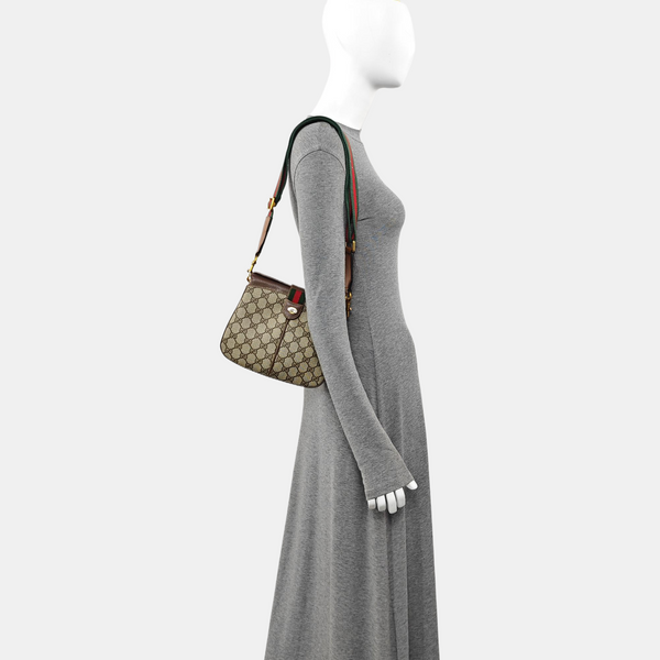 Monogram Coated Canvas Shoulder Bag Beige