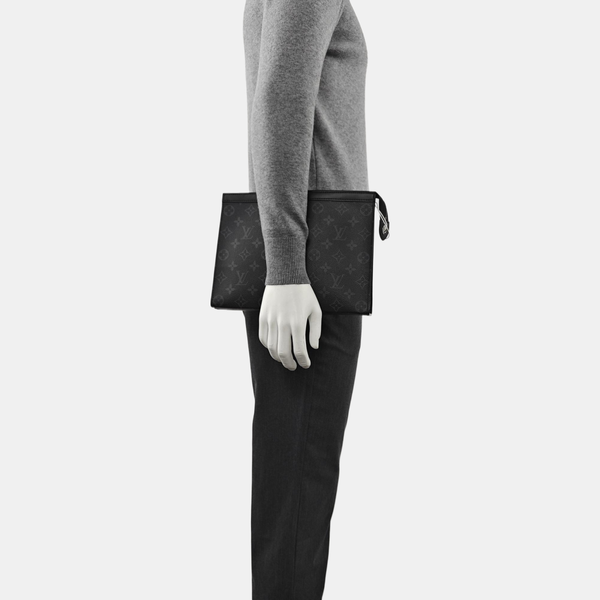 Pochette Voyag MM Monogram Coated Canvas Black
