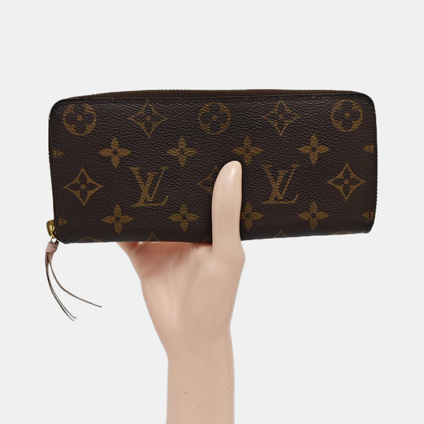 CLÉMENCE Monogram Coated Canvas Brown Wallet