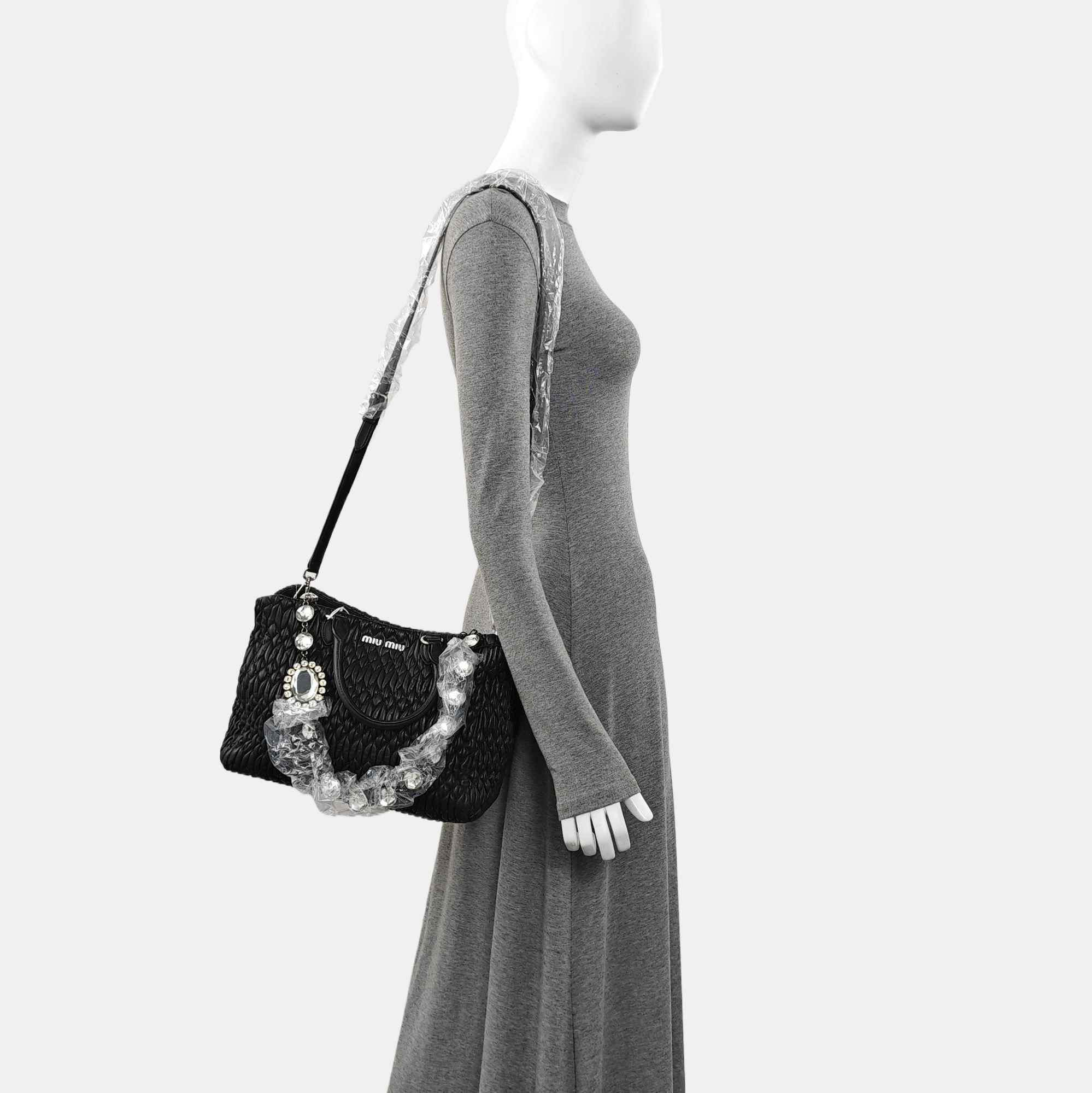 Lambskin Shoulder Bag Black