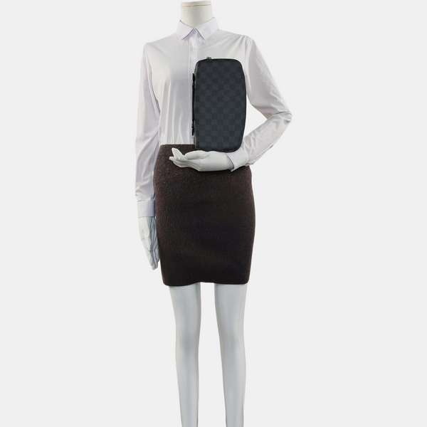 ATOLL Damier Graphite Calfskin Black