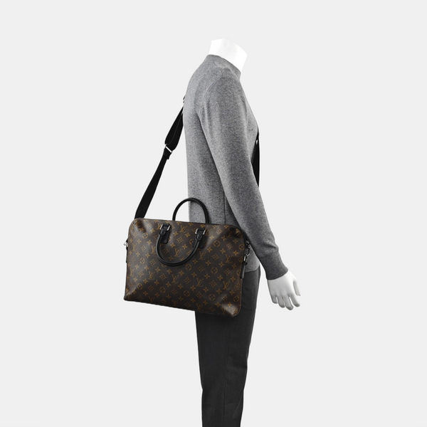 Monogram Coated Canvas Shoulder Bag Brown