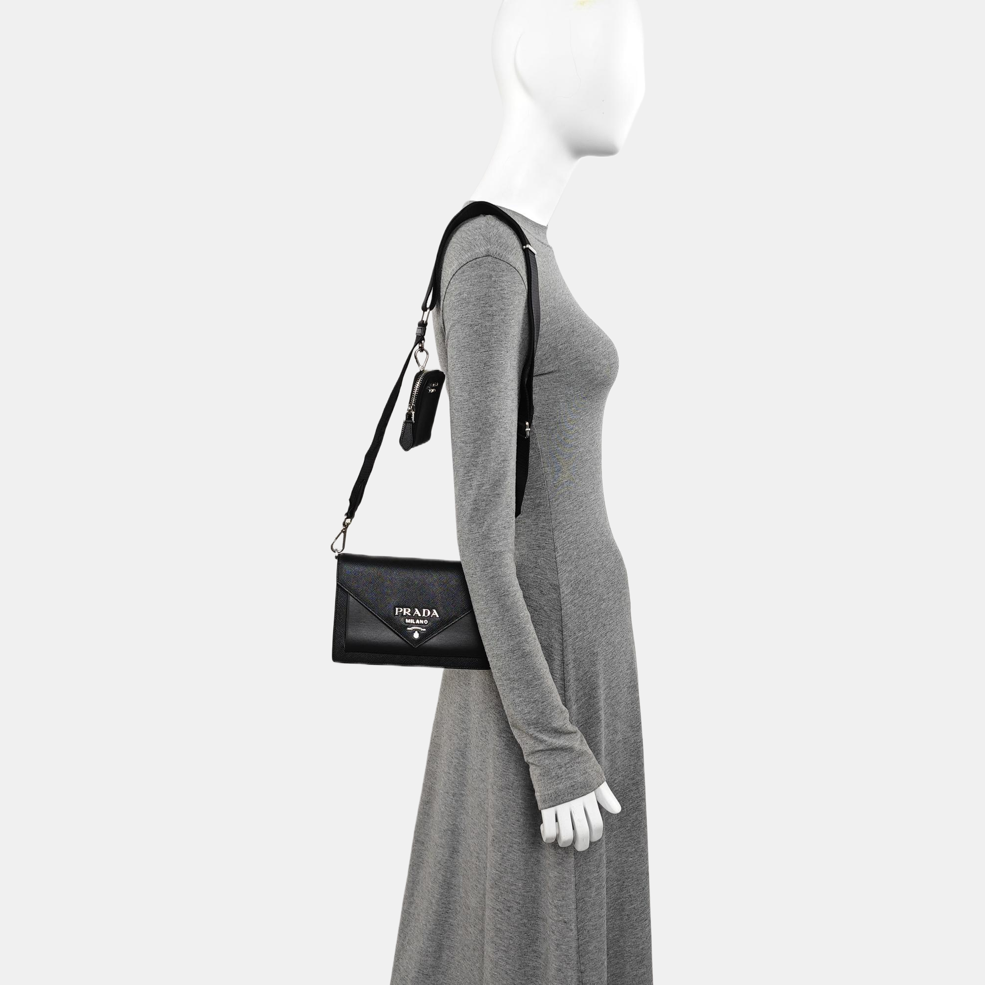 Calfskin Crossbody Bag Mini Black