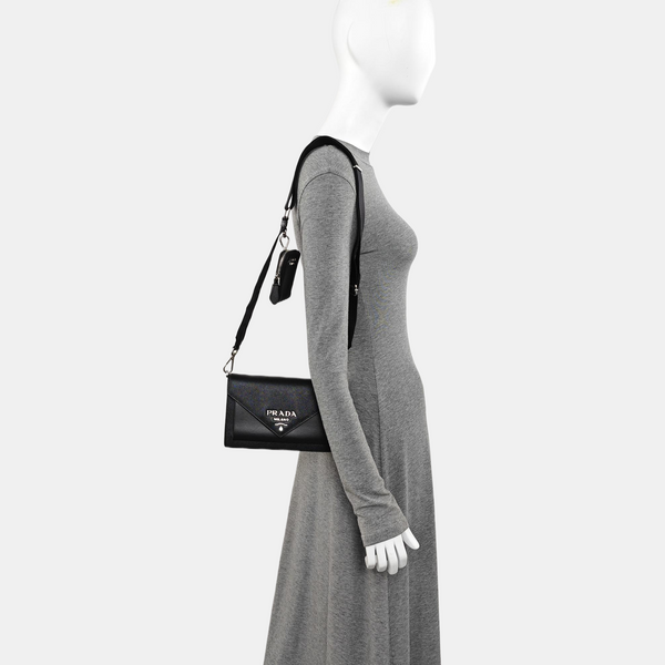 Calfskin Crossbody Bag Mini Black