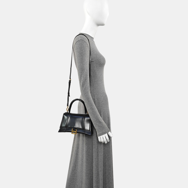 Hourglass S Calfskin Black
