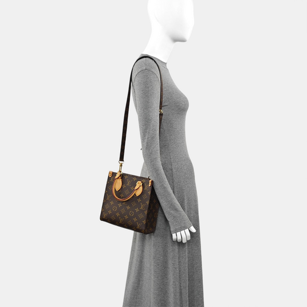 SAC PLAT BB Monogram Coated Canvas Brown
