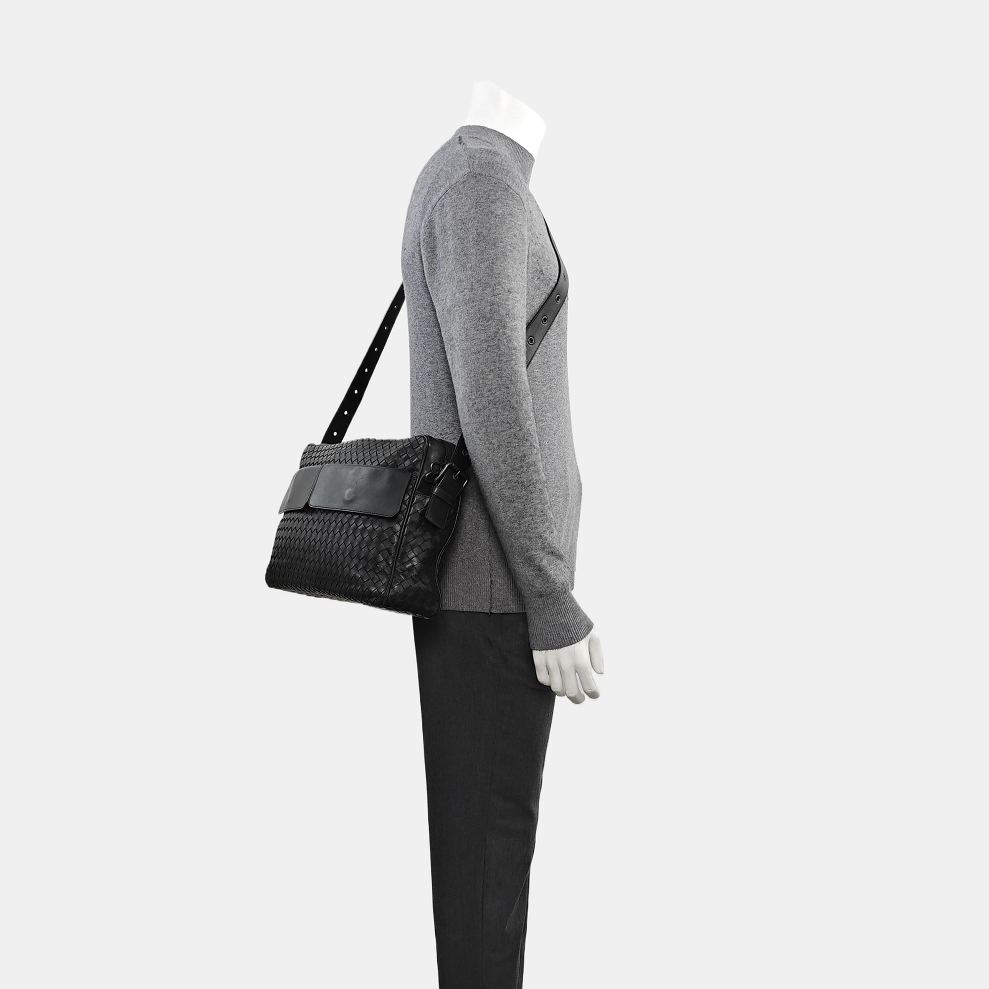 Calfskin Shoulder Bag Black