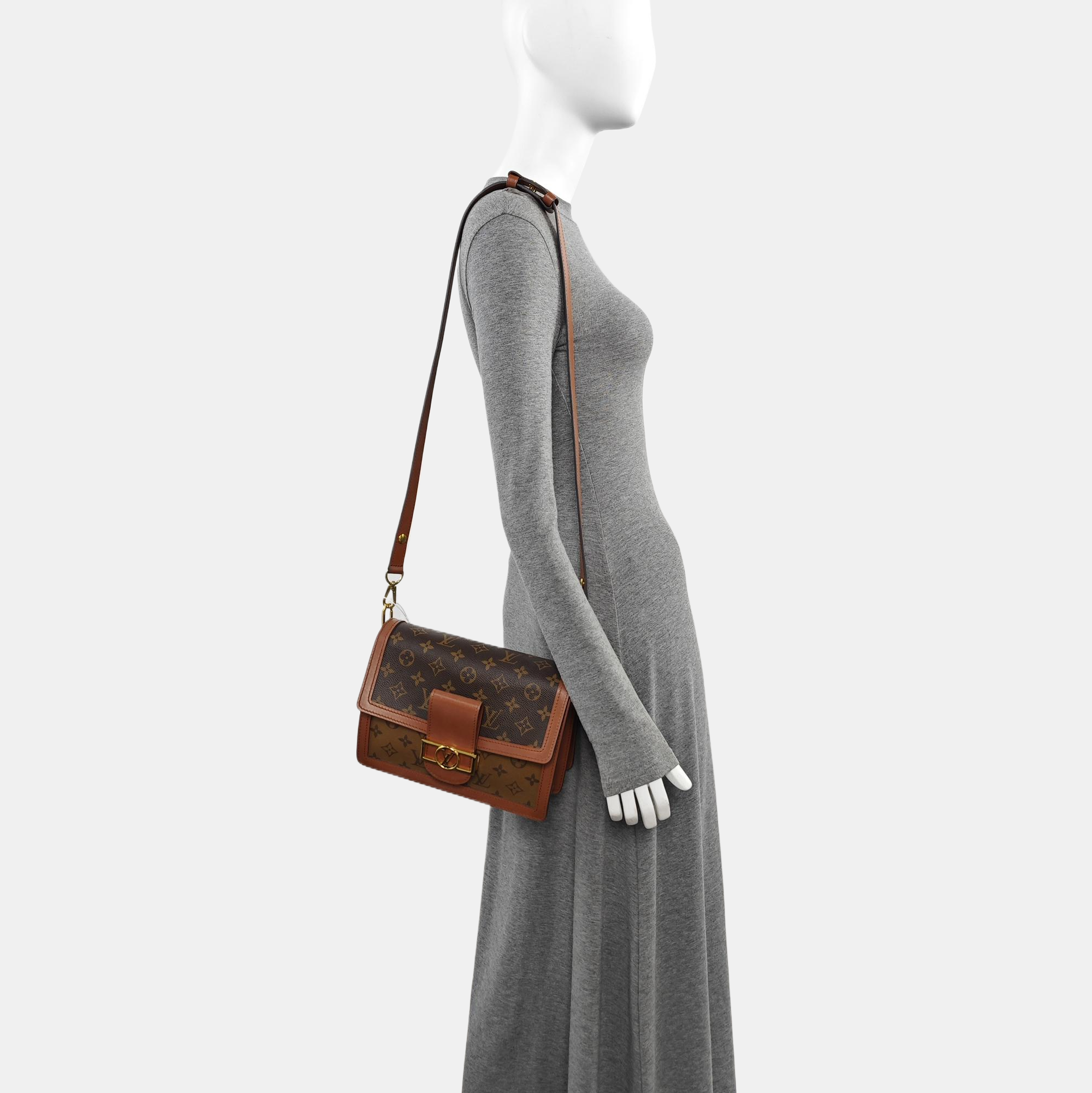 DAUPHINE MM Monogram Coated Canvas Brown